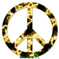 Electrify Yellow - Peace Sign Car Window Decal 6 x 6 inches