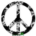 Electrify White - Peace Sign Car Window Decal 6 x 6 inches