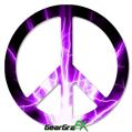 Lightning Purple - Peace Sign Car Window Decal 6 x 6 inches