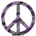 Camouflage Purple - Peace Sign Car Window Decal 6 x 6 inches