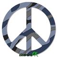 Camouflage Blue - Peace Sign Car Window Decal 6 x 6 inches