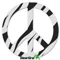 Zebra Skin - Peace Sign Car Window Decal 6 x 6 inches