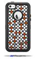 Locknodes 05 Burnt Orange - Decal Style Vinyl Skin fits Otterbox Defender iPhone 5C Case (CASE SOLD SEPARATELY)