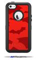 Deathrock Bats Red - Decal Style Vinyl Skin fits Otterbox Defender iPhone 5C Case (CASE SOLD SEPARATELY)