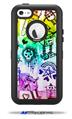 Scene Kid Sketches Rainbow - Decal Style Vinyl Skin fits Otterbox Defender iPhone 5C Case (CASE SOLD SEPARATELY)