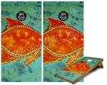 Cornhole Game Board Vinyl Skin Wrap Kit - Tie Dye Fish 100 fits 24x48 game boards (GAMEBOARDS NOT INCLUDED)