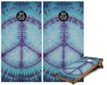 Cornhole Game Board Vinyl Skin Wrap Kit - Tie Dye Peace Sign 107 fits 24x48 game boards (GAMEBOARDS NOT INCLUDED)