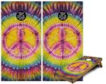 Cornhole Game Board Vinyl Skin Wrap Kit - Tie Dye Peace Sign 109 fits 24x48 game boards (GAMEBOARDS NOT INCLUDED)