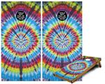 Cornhole Game Board Vinyl Skin Wrap Kit - Tie Dye Swirl 100 fits 24x48 game boards (GAMEBOARDS NOT INCLUDED)