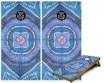 Cornhole Game Board Vinyl Skin Wrap Kit - Tie Dye Circles and Squares 100 fits 24x48 game boards (GAMEBOARDS NOT INCLUDED)