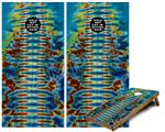 Cornhole Game Board Vinyl Skin Wrap Kit - Tie Dye Spine 106 fits 24x48 game boards (GAMEBOARDS NOT INCLUDED)