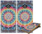 Cornhole Game Board Vinyl Skin Wrap Kit - Tie Dye Star 104 fits 24x48 game boards (GAMEBOARDS NOT INCLUDED)
