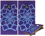 Cornhole Game Board Vinyl Skin Wrap Kit - Tie Dye Purple Stars fits 24x48 game boards (GAMEBOARDS NOT INCLUDED)
