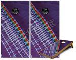 Cornhole Game Board Vinyl Skin Wrap Kit - Tie Dye Alls Purple fits 24x48 game boards (GAMEBOARDS NOT INCLUDED)