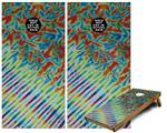 Cornhole Game Board Vinyl Skin Wrap Kit - Tie Dye Mixed Rainbow fits 24x48 game boards (GAMEBOARDS NOT INCLUDED)