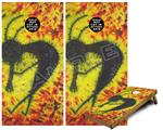 Cornhole Game Board Vinyl Skin Wrap Kit - Tie Dye Kokopelli fits 24x48 game boards (GAMEBOARDS NOT INCLUDED)