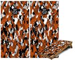 Cornhole Game Board Vinyl Skin Wrap Kit - WraptorCamo Digital Camo Burnt Orange fits 24x48 game boards (GAMEBOARDS NOT INCLUDED)