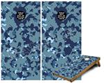 Cornhole Game Board Vinyl Skin Wrap Kit - WraptorCamo Old School Camouflage Camo Navy fits 24x48 game boards (GAMEBOARDS NOT INCLUDED)