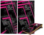 Cornhole Game Board Vinyl Skin Wrap Kit - Baja 0004 Hot Pink fits 24x48 game boards (GAMEBOARDS NOT INCLUDED)