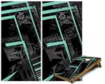 Cornhole Game Board Vinyl Skin Wrap Kit - Baja 0004 Seafoam Green fits 24x48 game boards (GAMEBOARDS NOT INCLUDED)
