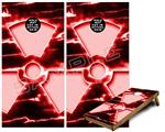 Cornhole Game Board Vinyl Skin Wrap Kit - Radioactive Red fits 24x48 game boards (GAMEBOARDS NOT INCLUDED)