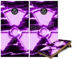 Cornhole Game Board Vinyl Skin Wrap Kit - Radioactive Purple fits 24x48 game boards (GAMEBOARDS NOT INCLUDED)