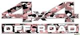 WraptorCamo Digital Camo Pink - 4x4 Decal Bolted 13x5.5 (2 Decal Set)