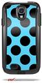 Kearas Polka Dots Black And Blue - Decal Style Vinyl Skin fits Otterbox Commuter Case for Samsung Galaxy S4 (CASE SOLD SEPARATELY)