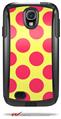Kearas Polka Dots Pink And Yellow - Decal Style Vinyl Skin fits Otterbox Commuter Case for Samsung Galaxy S4 (CASE SOLD SEPARATELY)