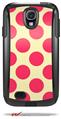 Kearas Polka Dots Pink On Cream - Decal Style Vinyl Skin fits Otterbox Commuter Case for Samsung Galaxy S4 (CASE SOLD SEPARATELY)