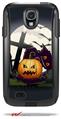 Halloween Jack O Lantern and Cemetery Kitty Cat - Decal Style Vinyl Skin fits Otterbox Commuter Case for Samsung Galaxy S4 (CASE SOLD SEPARATELY)