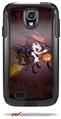 Cute Halloween Witch on Broom with Cat and Jack O Lantern Pumpkin - Decal Style Vinyl Skin fits Otterbox Commuter Case for Samsung Galaxy S4 (CASE SOLD SEPARATELY)