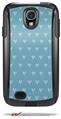 Hearts Blue On White - Decal Style Vinyl Skin fits Otterbox Commuter Case for Samsung Galaxy S4 (CASE SOLD SEPARATELY)