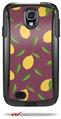 Lemon Leaves Burgandy - Decal Style Vinyl Skin fits Otterbox Commuter Case for Samsung Galaxy S4 (CASE SOLD SEPARATELY)