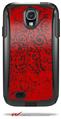 Folder Doodles Red - Decal Style Vinyl Skin fits Otterbox Commuter Case for Samsung Galaxy S4 (CASE SOLD SEPARATELY)