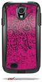 Folder Doodles Fuchsia - Decal Style Vinyl Skin fits Otterbox Commuter Case for Samsung Galaxy S4 (CASE SOLD SEPARATELY)