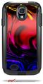 Liquid Metal Chrome Flame Hot - Decal Style Vinyl Skin compatible with Otterbox Commuter Case for Samsung Galaxy S4 (CASE SOLD SEPARATELY)