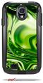 Liquid Metal Chrome Neon Green - Decal Style Vinyl Skin compatible with Otterbox Commuter Case for Samsung Galaxy S4 (CASE SOLD SEPARATELY)