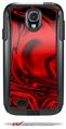 Liquid Metal Chrome Red - Decal Style Vinyl Skin compatible with Otterbox Commuter Case for Samsung Galaxy S4 (CASE SOLD SEPARATELY)