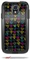 Kearas Hearts Black - Decal Style Vinyl Skin fits Otterbox Commuter Case for Samsung Galaxy S4 (CASE SOLD SEPARATELY)