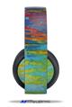 Vinyl Decal Skin Wrap compatible with Original Sony PlayStation 4 Gold Wireless Headphones Tie Dye Tiger 100 (PS4 HEADPHONES  NOT INCLUDED)