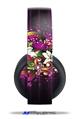 Vinyl Decal Skin Wrap compatible with Original Sony PlayStation 4 Gold Wireless Headphones Grungy Flower Bouquet (PS4 HEADPHONES  NOT INCLUDED)