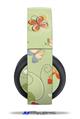 Vinyl Decal Skin Wrap compatible with Original Sony PlayStation 4 Gold Wireless Headphones Birds Butterflies and Flowers (PS4 HEADPHONES  NOT INCLUDED)