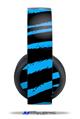 Vinyl Decal Skin Wrap compatible with Original Sony PlayStation 4 Gold Wireless Headphones Zebra Blue (PS4 HEADPHONES  NOT INCLUDED)