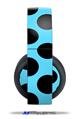 Vinyl Decal Skin Wrap compatible with Original Sony PlayStation 4 Gold Wireless Headphones Kearas Polka Dots Black And Blue (PS4 HEADPHONES  NOT INCLUDED)