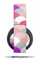 Vinyl Decal Skin Wrap compatible with Original Sony PlayStation 4 Gold Wireless Headphones Brushed Circles Pink (PS4 HEADPHONES  NOT INCLUDED)