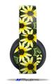 Vinyl Decal Skin Wrap compatible with Original Sony PlayStation 4 Gold Wireless Headphones Daisies Yellow (PS4 HEADPHONES  NOT INCLUDED)