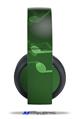 Vinyl Decal Skin Wrap compatible with Original Sony PlayStation 4 Gold Wireless Headphones Bokeh Music Green (PS4 HEADPHONES  NOT INCLUDED)