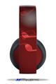 Vinyl Decal Skin Wrap compatible with Original Sony PlayStation 4 Gold Wireless Headphones Bokeh Music Red (PS4 HEADPHONES  NOT INCLUDED)
