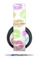 Vinyl Decal Skin Wrap compatible with Original Sony PlayStation 4 Gold Wireless Headphones Rainbow Lips White (PS4 HEADPHONES  NOT INCLUDED)
